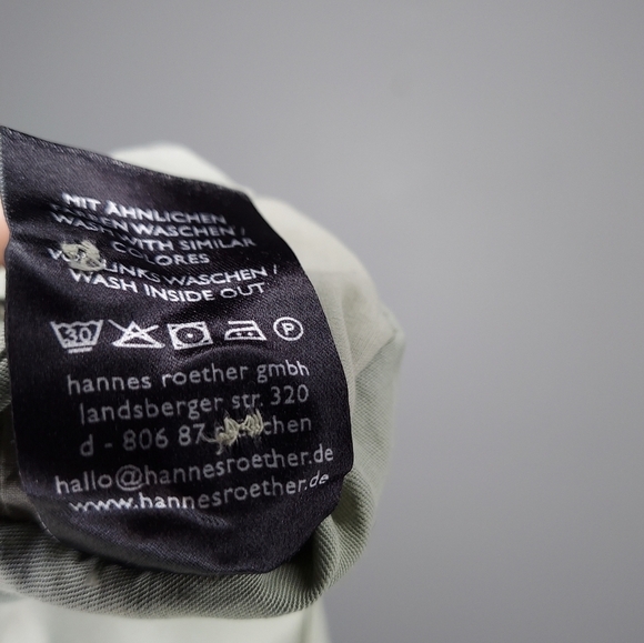 Hannes Roether Blazer Jacket Green Double-Breasted Button VNeck Collar Medium - Picture 7 of 7